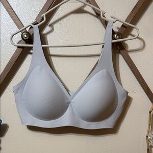 Elegant Seamless Light Gray Bra